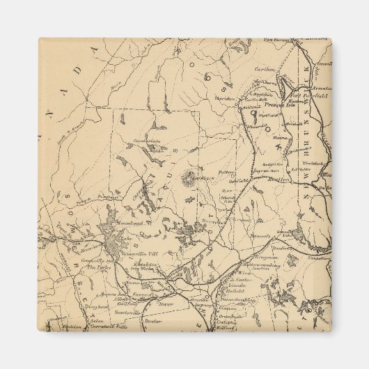Bahnkarte von Maine Magnet (Vorne)