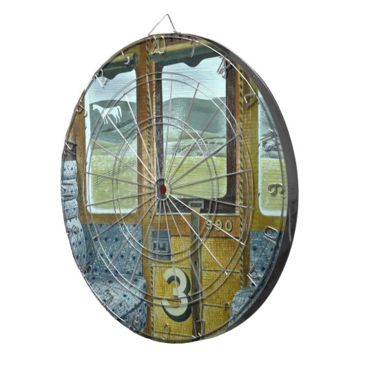 Bahnlandschaft (von Eric Ravilious) Dartscheibe (Vorderseite rechts)