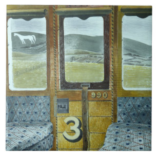 Bahnlandschaft (von Eric Ravilious) Fliese