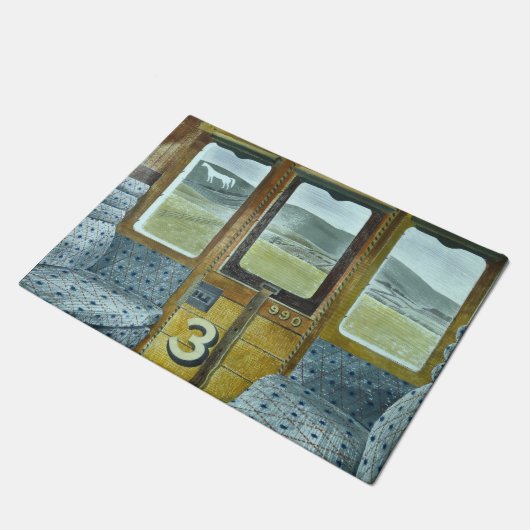 Bahnlandschaft (von Eric Ravilious) Fußmatte (Schrägansicht)