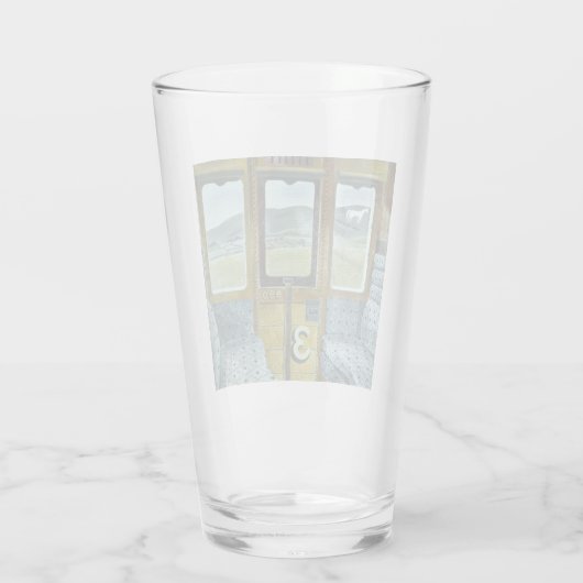 Bahnlandschaft (von Eric Ravilious) Glas (Rückseite)