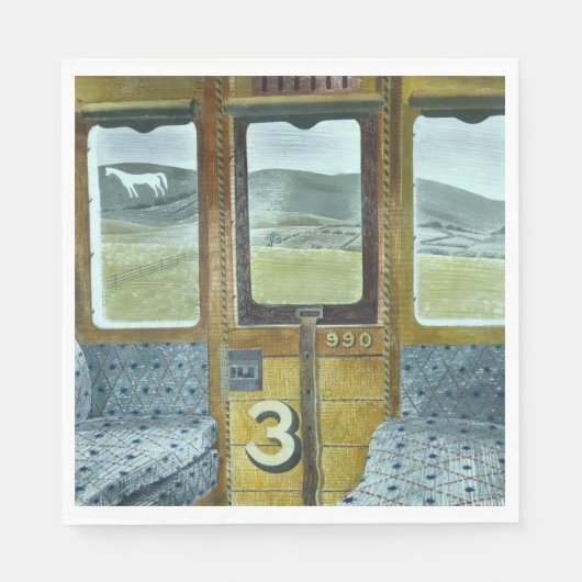 Bahnlandschaft (von Eric Ravilious) Serviette (Vorderseite)