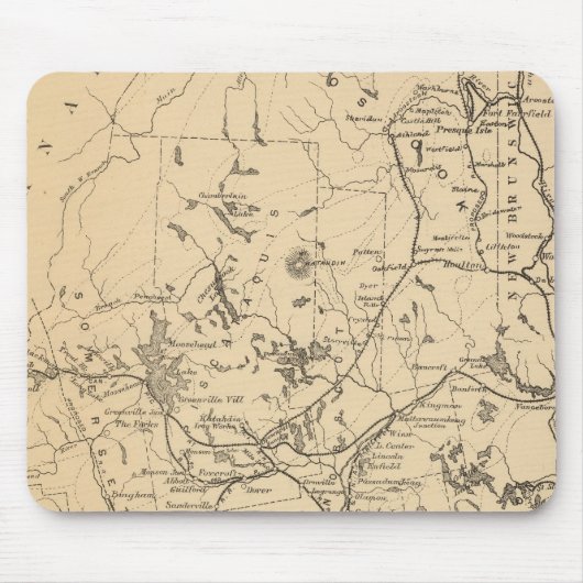Bahnplan von Maine Mousepad (Vorne)