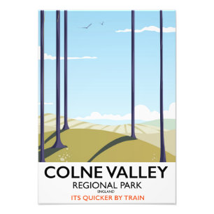 Bahnposter des Regionalparks Colne Valley England Fotodruck