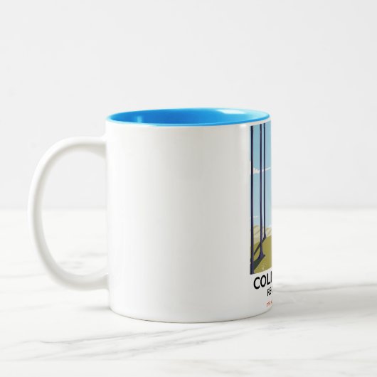 Bahnposter des Regionalparks Colne Valley England Zweifarbige Tasse (Links)