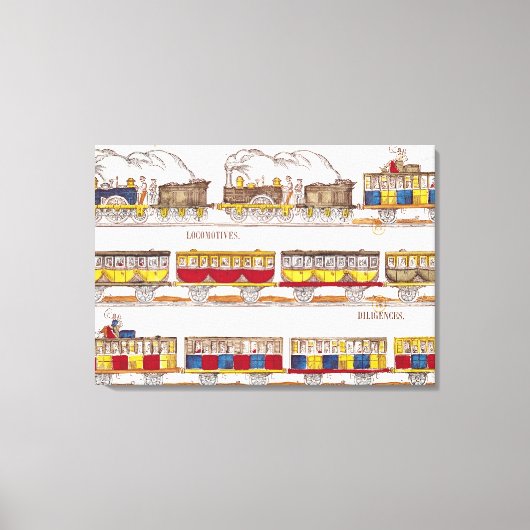 Bahnreise 1845 leinwanddruck (Vorderseite)