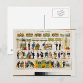 Bahnreisen, c.1850 postkarte (Vorne/Hinten)