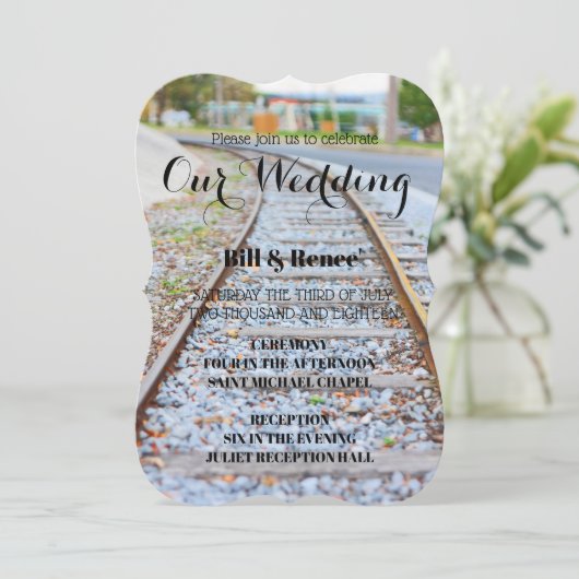 Bahnspur Einladung (Stehend Vorderseite)