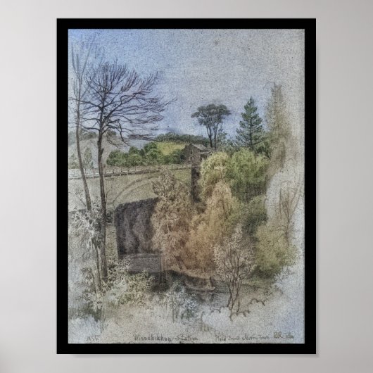 Bahnstation Wissahickon Bahnbrücke Pennsylvania Poster (Vorne)