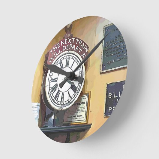 BAHNSTATIONEN RUNDE WANDUHR (Winkel)