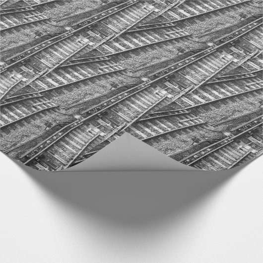 Bahnstrecke-Bild Geschenkpapier (Ecke)