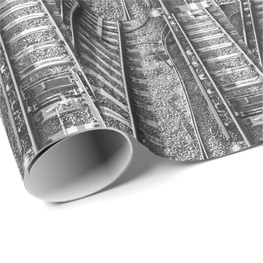 Bahnstrecke-Bild Geschenkpapier (Rolleneckpunkt)