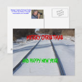 BAHNSTRECKE-FROHE WEIHNACHTEN Postkarte (Vorne/Hinten)