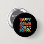 Bahnstrecke glücklicher 100. Schultag Kinder Junge Button (Vorne & Hinten)
