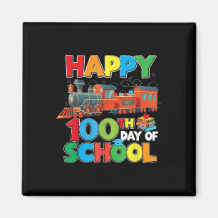Bahnstrecke glücklicher 100. Schultag Kinder Junge Magnet