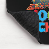 Bahnstrecke glücklicher 100. Schultag Kinder Junge Mousepad (Ecke)