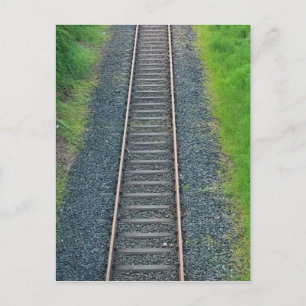 Bahnstrecke in Natur, Landschaft Postkarte