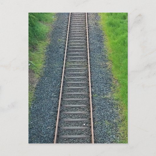 Bahnstrecke in Natur, Landschaft Postkarte (Vorderseite)
