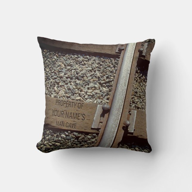 Bahnstrecke kundengerechte Mann-Höhle Kissen (Vorderseite)