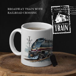 Bahnstrecke mit Bahnübergang Zweifarbige Tasse