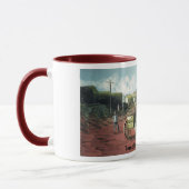 Bahnstrecke-Wandgemälde 1910 Tasse (Links)