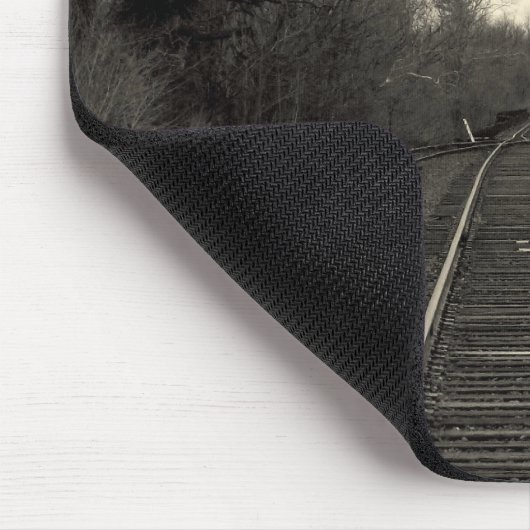 Bahnstrecken B&W Mousepad (Ecke)