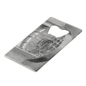 Bahntunneln für den New Yorker Broadway-Untergrund Geldbeutel Flaschenöffner (Vorderseite Schrägansicht)