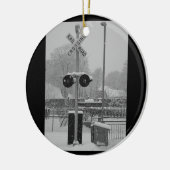 Bahnübergang (b&w) keramikornament (Links)