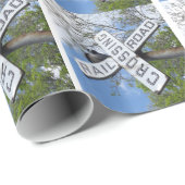 Bahnübergang Geschenkpapier (Rolleneckpunkt)