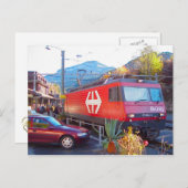 Bahnübergang Hassliberg, 1 Postkarte (Vorne/Hinten)