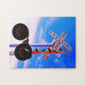 Bahnübergang mit Fußgängertor Puzzle (Horizontal)