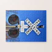 Bahnübergang mit mechanischer Glocke Puzzle (Horizontal)