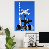Bahnübergang mit Tor Poster (Heimbüro)