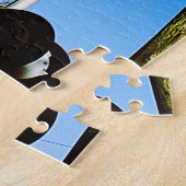 Bahnübergang mit Tor vor dem Mast Puzzle (Seite)