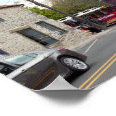 Bahnübergang mit Zug Poster (Ecke)