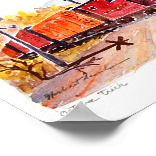 Bahnübergang Poster (Ecke)