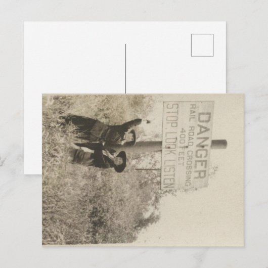 Bahnübergang Postkarte (Vorne/Hinten)