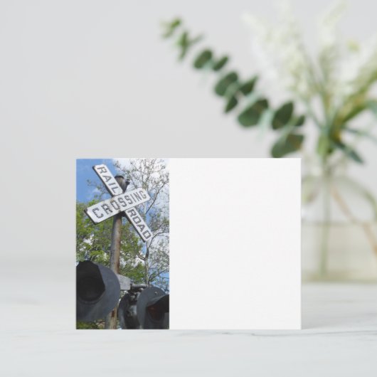 Bahnübergang Postkarte (Stehend Vorderseite)