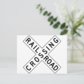 Bahnübergang Postkarte (Stehend Vorderseite)