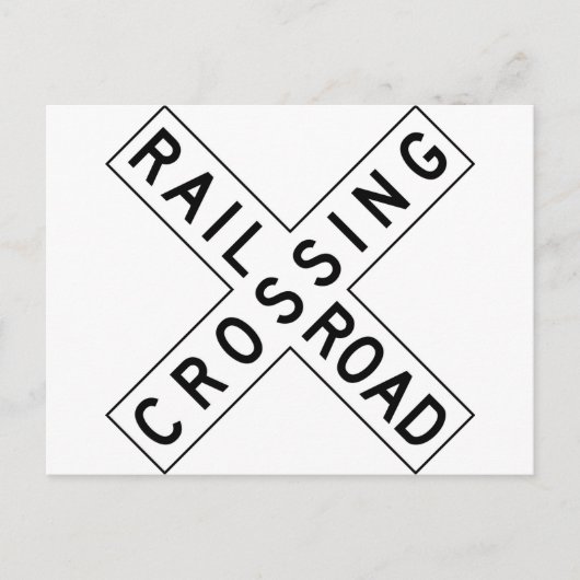 Bahnübergang Postkarte (Vorderseite)