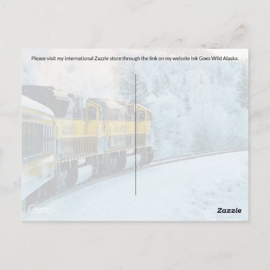 Bahnübergang - Postkarte (Rückseite)