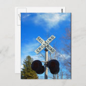 Bahnübergang Postkarte (Vorne/Hinten)
