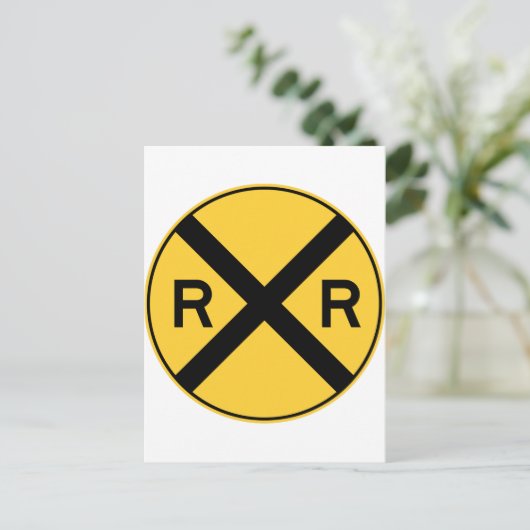 Bahnübergang Postkarte (Stehend Vorderseite)