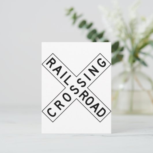 Bahnübergang Postkarte (Stehend Vorderseite)