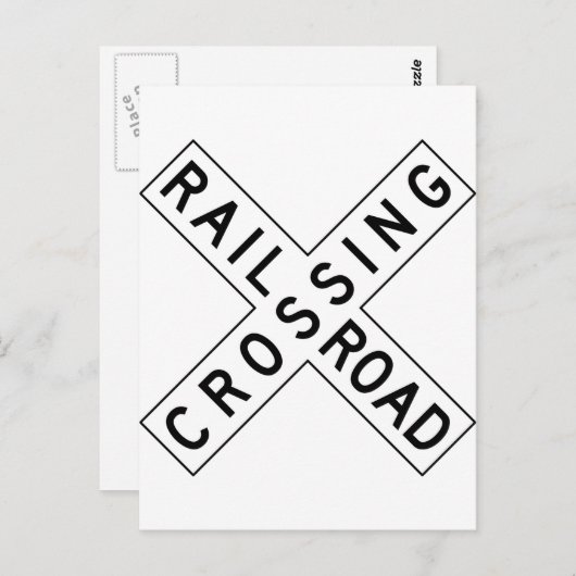 Bahnübergang Postkarte (Vorne/Hinten)