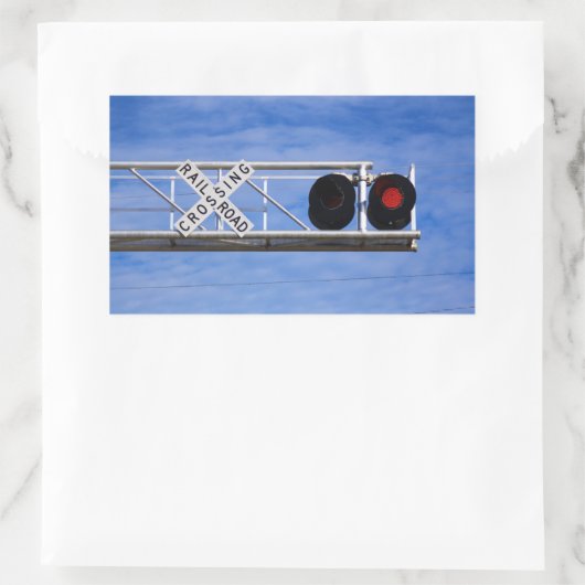 Bahnübergang Rechteckiger Aufkleber (Tasche)