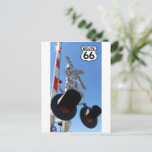 Bahnübergang Route 66 Schild Postkarte (Stehend Vorderseite)