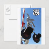Bahnübergang Route 66 Schild Postkarte (Vorne/Hinten)