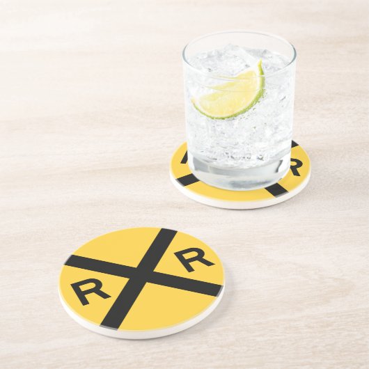 Bahnübergang Sandstein Untersetzer (Seite)