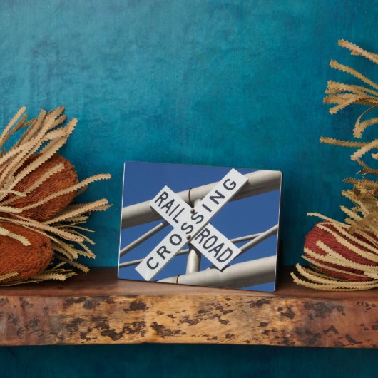 Bahnübergang Schilder Fotoplatte (Seite)